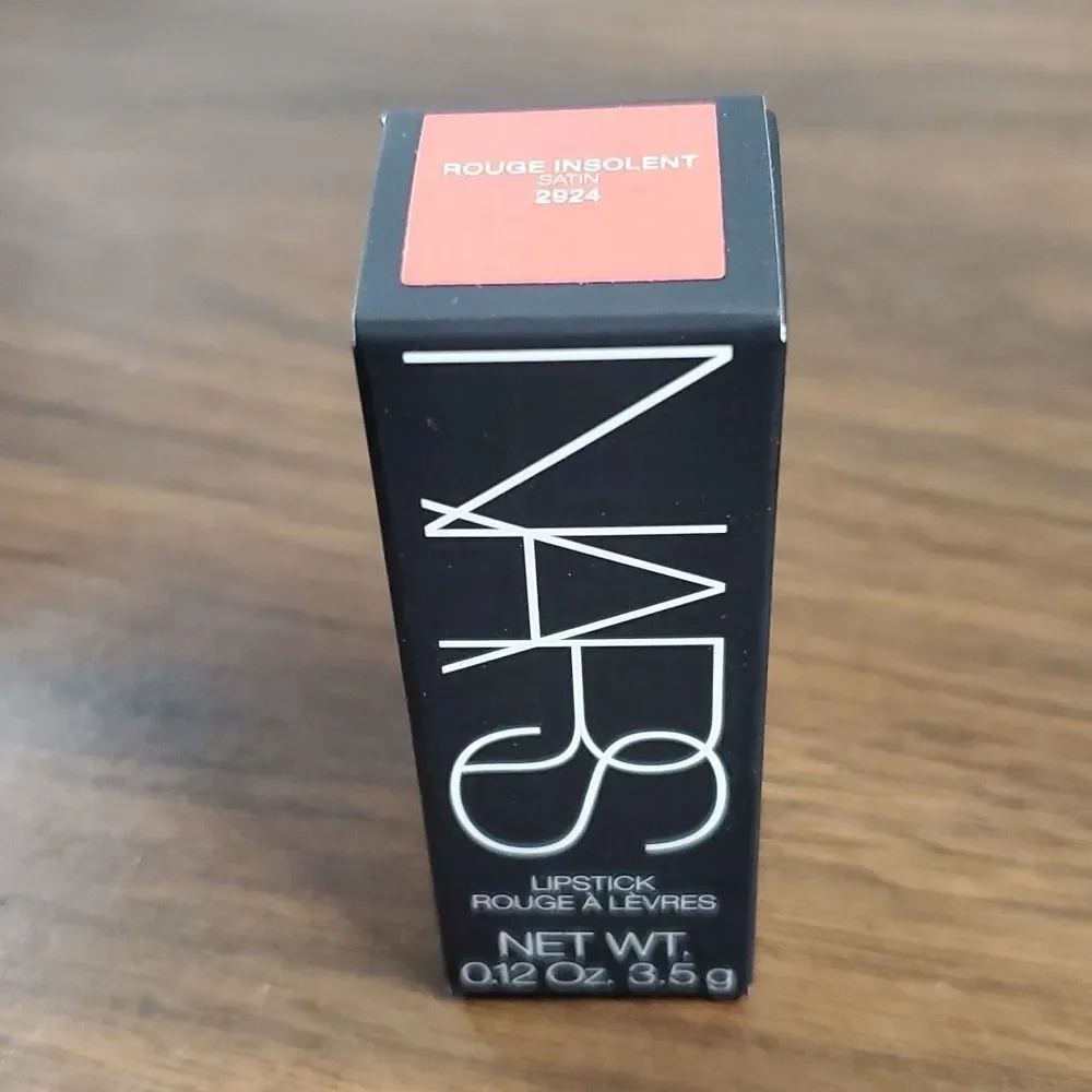 NEW NIB NARS Satin Lipstick Rouge Insolent Satin Bright‎ Red Coral 2924